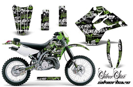 Dirt Bike Graphics Kit Decal Sticker Wrap For Kawasaki KDX200 1995-2006 SSSH GREEN BLACK-atv motorcycle utv parts accessories gear helmets jackets gloves pantsAll Terrain Depot