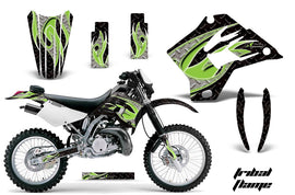 Dirt Bike Graphics Kit Decal Sticker Wrap For Kawasaki KDX200 1995-2006 TRIBAL GREEN BLACK-atv motorcycle utv parts accessories gear helmets jackets gloves pantsAll Terrain Depot