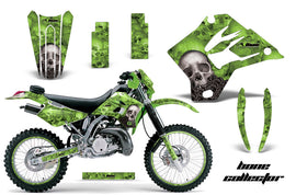 Graphics Kit Decal Sticker Wrap + # Plates For Kawasaki KDX200 1995-2006 BONES GREEN-atv motorcycle utv parts accessories gear helmets jackets gloves pantsAll Terrain Depot