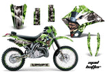 Graphics Kit Decal Sticker Wrap + # Plates For Kawasaki KDX200 1995-2006 HATTER SILVER GREEN