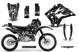 Graphics Kit Decal Sticker Wrap + # Plates For Kawasaki KDX200 1995-2006 REAPER BLACK-atv motorcycle utv parts accessories gear helmets jackets gloves pantsAll Terrain Depot