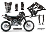 Graphics Kit Decal Sticker Wrap + # Plates For Kawasaki KDX200 1995-2006 REAPER BLACK