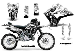 Graphics Kit Decal Sticker Wrap + # Plates For Kawasaki KDX200 1995-2006 REAPER WHITE-atv motorcycle utv parts accessories gear helmets jackets gloves pantsAll Terrain Depot