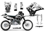 Graphics Kit Decal Sticker Wrap + # Plates For Kawasaki KDX200 1995-2006 REAPER WHITE