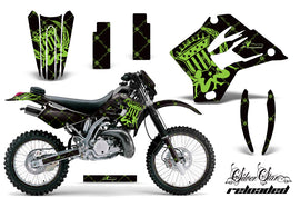 Graphics Kit Decal Sticker Wrap + # Plates For Kawasaki KDX200 1995-2006 RELOADED GREEN BLACK-atv motorcycle utv parts accessories gear helmets jackets gloves pantsAll Terrain Depot