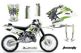 Graphics Kit Decal Sticker Wrap + # Plates For Kawasaki KDX200 1995-2006 TOXIC GREEN WHITE-atv motorcycle utv parts accessories gear helmets jackets gloves pantsAll Terrain Depot