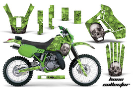 Dirt Bike Graphics Kit Decal Sticker Wrap For Kawasaki KDX200 1989-1994 BONES GREEN-atv motorcycle utv parts accessories gear helmets jackets gloves pantsAll Terrain Depot