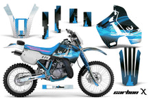 Load image into Gallery viewer, Dirt Bike Graphics Kit Decal Sticker Wrap For Kawasaki KDX200 1989-1994 CARBONX BLUE-atv motorcycle utv parts accessories gear helmets jackets gloves pantsAll Terrain Depot
