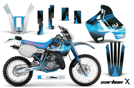 Dirt Bike Graphics Kit Decal Sticker Wrap For Kawasaki KDX200 1989-1994 CARBONX BLUE-atv motorcycle utv parts accessories gear helmets jackets gloves pantsAll Terrain Depot