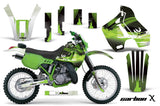 Dirt Bike Graphics Kit Decal Sticker Wrap For Kawasaki KDX200 1989-1994 CARBONX GREEN