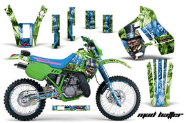 Dirt Bike Graphics Kit Decal Sticker Wrap For Kawasaki KDX200 1989-1994 HATTER BLACK GREEN-atv motorcycle utv parts accessories gear helmets jackets gloves pantsAll Terrain Depot
