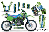 Dirt Bike Graphics Kit Decal Sticker Wrap For Kawasaki KDX200 1989-1994 HATTER BLACK GREEN