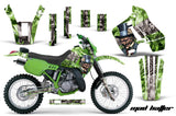 Dirt Bike Graphics Kit Decal Sticker Wrap For Kawasaki KDX200 1989-1994 HATTER SILVER GREEN
