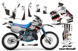 Dirt Bike Graphics Kit Decal Sticker Wrap For Kawasaki KDX200 1989-1994 WARHAWK WHITE-atv motorcycle utv parts accessories gear helmets jackets gloves pantsAll Terrain Depot