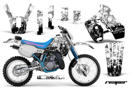 Dirt Bike Graphics Kit Decal Sticker Wrap For Kawasaki KDX200 1989-1994 REAPER WHITE-atv motorcycle utv parts accessories gear helmets jackets gloves pantsAll Terrain Depot