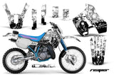Dirt Bike Graphics Kit Decal Sticker Wrap For Kawasaki KDX200 1989-1994 REAPER WHITE