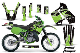 Dirt Bike Graphics Kit Decal Sticker Wrap For Kawasaki KDX200 1989-1994 TRIBAL GREEN BLACK-atv motorcycle utv parts accessories gear helmets jackets gloves pantsAll Terrain Depot