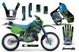 Dirt Bike Graphics Kit Decal Sticker Wrap For Kawasaki KDX200 1989-1994 TOXIC GREEN BLACK