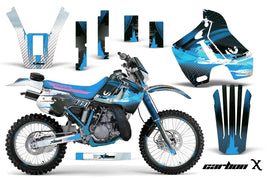 Graphics Kit Decal Sticker Wrap + # Plates For Kawasaki KDX200 1989-1994 CARBONX BLUE-atv motorcycle utv parts accessories gear helmets jackets gloves pantsAll Terrain Depot