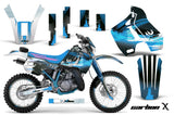 Graphics Kit Decal Sticker Wrap + # Plates For Kawasaki KDX200 1989-1994 CARBONX BLUE
