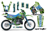 Graphics Kit Decal Sticker Wrap + # Plates For Kawasaki KDX200 1989-1994 HATTER BLACK GREEN