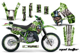 Graphics Kit Decal Sticker Wrap + # Plates For Kawasaki KDX200 1989-1994 HATTER SILVER GREEN