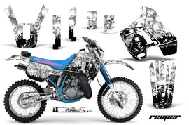 Graphics Kit Decal Sticker Wrap + # Plates For Kawasaki KDX200 1989-1994 REAPER WHITE-atv motorcycle utv parts accessories gear helmets jackets gloves pantsAll Terrain Depot