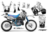 Graphics Kit Decal Sticker Wrap + # Plates For Kawasaki KDX200 1989-1994 REAPER WHITE