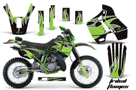 Graphics Kit Decal Sticker Wrap + # Plates For Kawasaki KDX200 1989-1994 TRIBAL GREEN BLACK-atv motorcycle utv parts accessories gear helmets jackets gloves pantsAll Terrain Depot