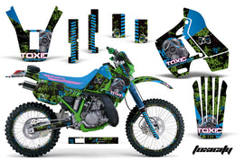 Graphics Kit Decal Sticker Wrap + # Plates For Kawasaki KDX200 1989-1994 TOXIC GREEN BLACK-atv motorcycle utv parts accessories gear helmets jackets gloves pantsAll Terrain Depot