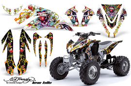 ATV Graphics Kit Quad Decal Sticker Wrap For Kawasaki KFX450R 2008-2014 EDHLK WHITE-atv motorcycle utv parts accessories gear helmets jackets gloves pantsAll Terrain Depot