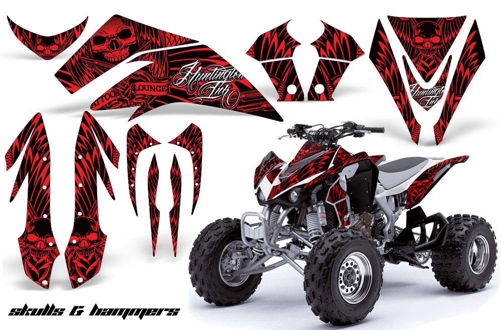 ATV Graphics Kit Quad Decal Sticker Wrap For Kawasaki KFX450R 2008-2014 HISH RED-atv motorcycle utv parts accessories gear helmets jackets gloves pantsAll Terrain Depot