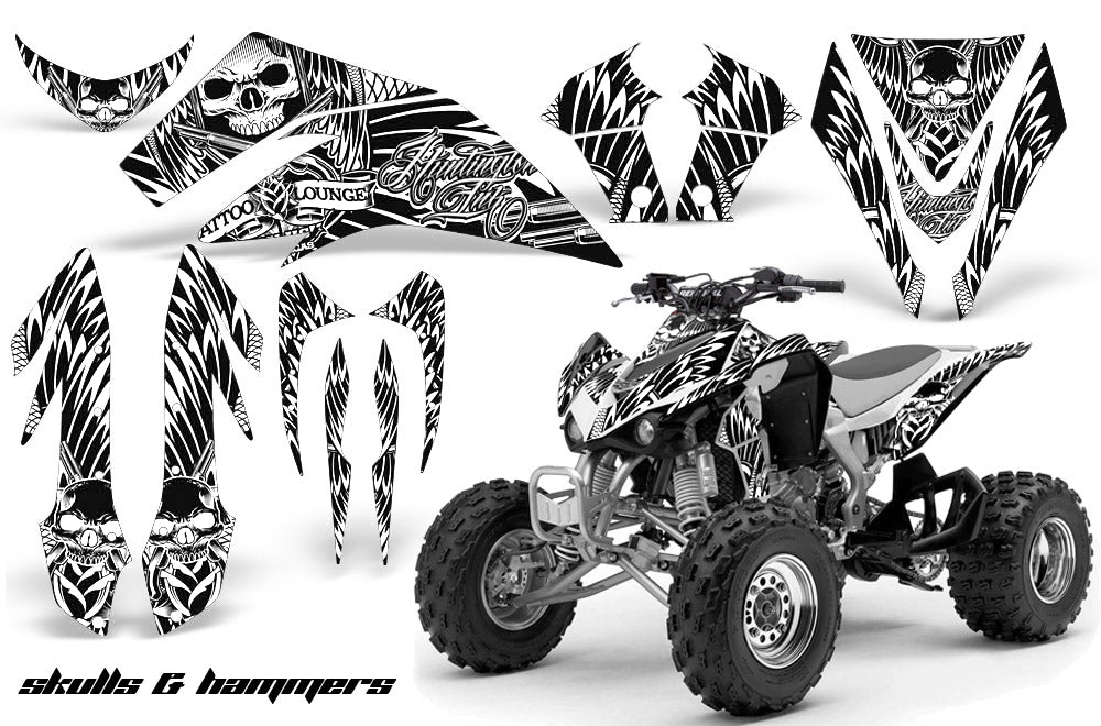ATV Graphics Kit Quad Decal Sticker Wrap For Kawasaki KFX450R 2008-2014 HISH WHITE-atv motorcycle utv parts accessories gear helmets jackets gloves pantsAll Terrain Depot