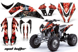 ATV Graphics Kit Quad Decal Sticker Wrap For Kawasaki KFX450R 2008-2014 HATTER RED BLACK