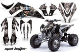 ATV Graphics Kit Quad Decal Sticker Wrap For Kawasaki KFX450R 2008-2014 HATTER SILVER BLACK