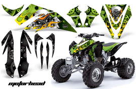 ATV Graphics Kit Quad Decal Sticker Wrap For Kawasaki KFX450R 2008-2014 MOTORHEAD GREEN-atv motorcycle utv parts accessories gear helmets jackets gloves pantsAll Terrain Depot
