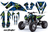 ATV Graphics Kit Quad Decal Sticker Wrap For Kawasaki KFX450R 2008-2014 NORTHSTAR GREEN BLUE