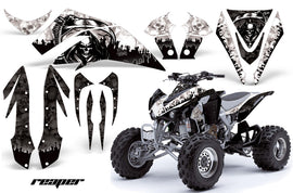ATV Graphics Kit Quad Decal Sticker Wrap For Kawasaki KFX450R 2008-2014 REAPER WHITE-atv motorcycle utv parts accessories gear helmets jackets gloves pantsAll Terrain Depot