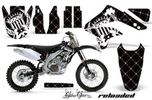 Load image into Gallery viewer, Dirt Bike Decal Graphic Kit Sticker Wrap For Kawasaki KXF450 2006-2008 RELOADED WHITE BLACK-atv motorcycle utv parts accessories gear helmets jackets gloves pantsAll Terrain Depot