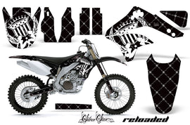 Dirt Bike Decal Graphic Kit Sticker Wrap For Kawasaki KXF450 2006-2008 RELOADED WHITE BLACK-atv motorcycle utv parts accessories gear helmets jackets gloves pantsAll Terrain Depot