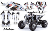 ATV Graphics Kit Quad Decal Sticker Wrap For Kawasaki KFX450R 2008-2014 TBOMBER WHITE