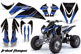 ATV Graphics Kit Quad Decal Sticker Wrap For Kawasaki KFX450R 2008-2014 TRIBAL BLUE BLACK