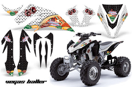 ATV Graphics Kit Quad Decal Sticker Wrap For Kawasaki KFX450R 2008-2014 VEGAS BLACK WHITE-atv motorcycle utv parts accessories gear helmets jackets gloves pantsAll Terrain Depot