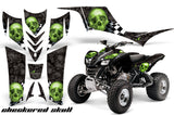 ATV Graphics Kit Quad Decal Sticker Wrap For Kawasaki KFX700 2003-2009 CHECKERED GREEN BLACK