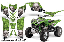 Load image into Gallery viewer, ATV Graphics Kit Quad Decal Sticker Wrap For Kawasaki KFX700 2003-2009 CHECKERED SILVER GREEN-atv motorcycle utv parts accessories gear helmets jackets gloves pantsAll Terrain Depot