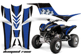 ATV Graphics Kit Quad Decal Sticker Wrap For Kawasaki KFX700 2003-2009 DIAMOND RACE BLUE BLACK