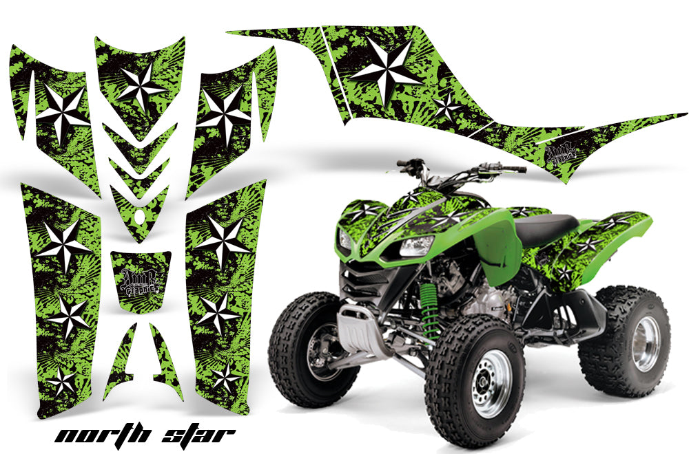 ATV Graphics Kit Quad Decal Sticker Wrap For Kawasaki KFX700 2003-2009 NORTHSTAR GREEN-atv motorcycle utv parts accessories gear helmets jackets gloves pantsAll Terrain Depot