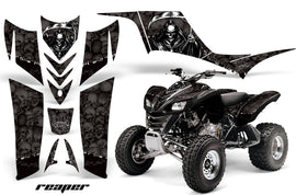 ATV Graphics Kit Quad Decal Sticker Wrap For Kawasaki KFX700 2003-2009 REAPER BLACK-atv motorcycle utv parts accessories gear helmets jackets gloves pantsAll Terrain Depot