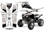 ATV Graphics Kit Quad Decal Sticker Wrap For Kawasaki KFX700 2003-2009 REAPER WHITE