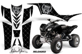 ATV Graphics Kit Quad Decal Sticker Wrap For Kawasaki KFX700 2003-2009 RELOADED SILVER BLACK